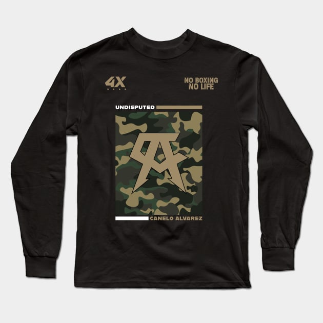 Canelo Camouflage 4x Champion Long Sleeve T-Shirt by cagerepubliq